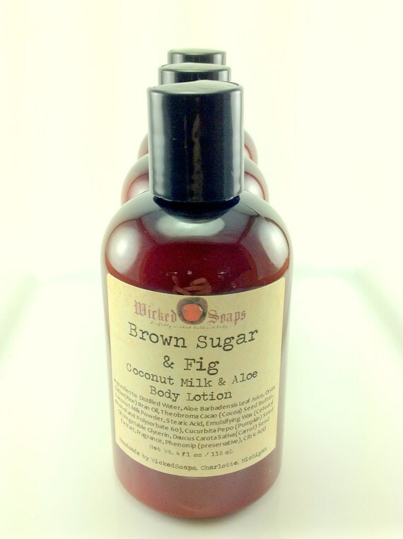 Brown Sugar and Fig Lotion Coconut Milk and Aloe Body Lotion