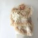 Felted scarf Fur Wedding wrap White beige gift brooch cape