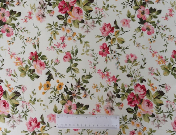 Rose Roses Quilt Quillting Fabric Wild Rose Garden 100% Cotton