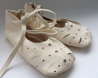 childrens ivory ballet pumps