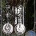 GRACE French Religious Medal Earrings. Four Layered Medals. Sparkling Glass Beads. Vintage Assemblage No.4