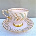 Vintage Tuscan Pink Lovely Leaf Design Tea Cup and Saucer