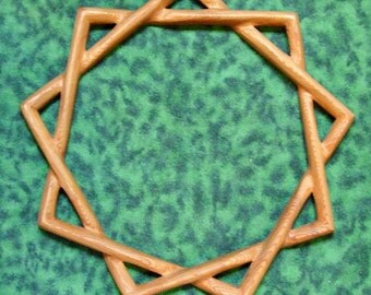 Bahai Symbol of Faith -Nine-pointed Star-Single Line Variation