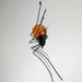 Orange Sun Catcher Window Spider Hanging Art