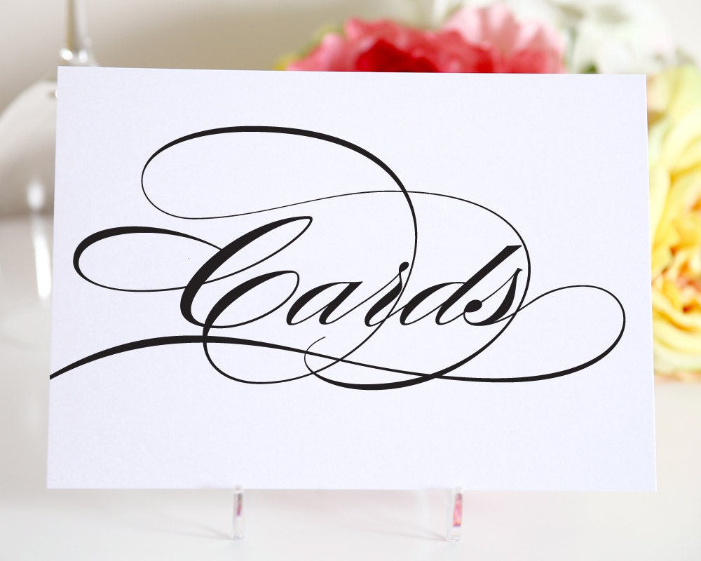 Cards Sign Wedding Cards Sign for Wedding by ShineInvitations