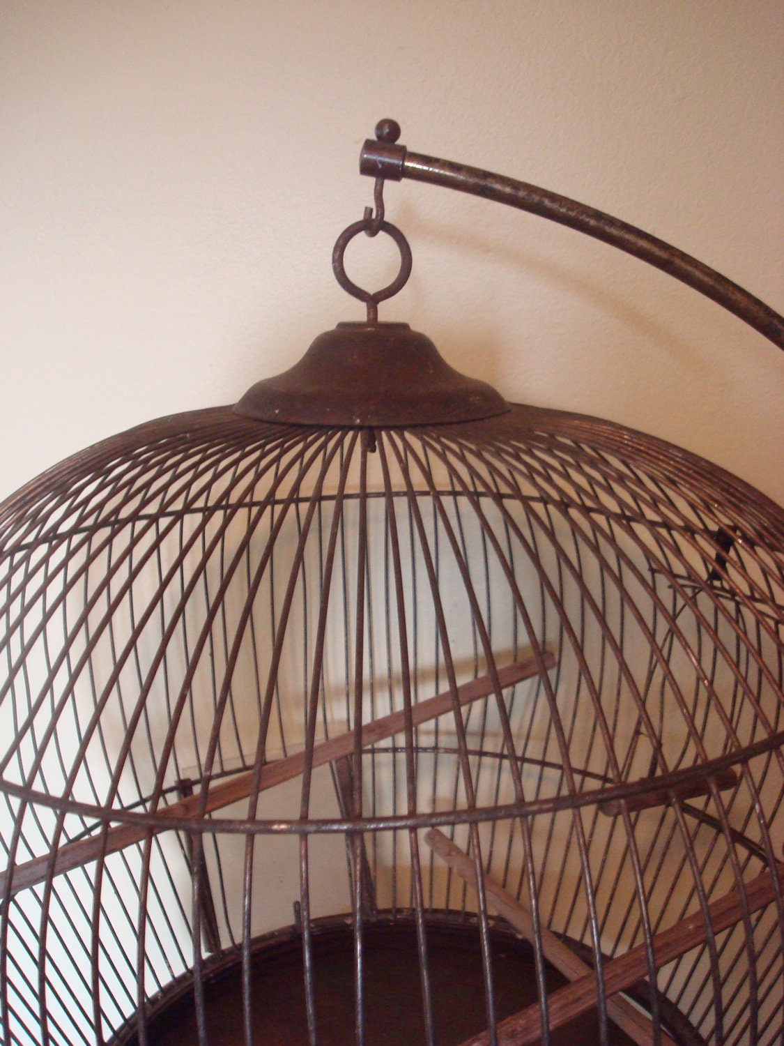 Antique Brass Art Deco Bird Cage And Stand 1924 Leon Company 1683