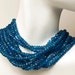 Neon Apatite Rondelles, Rondels, Roundels, Deep Blue, Faceted - 8-inch Strand - Graduated 3 to 4mm - 8-Inch Strand