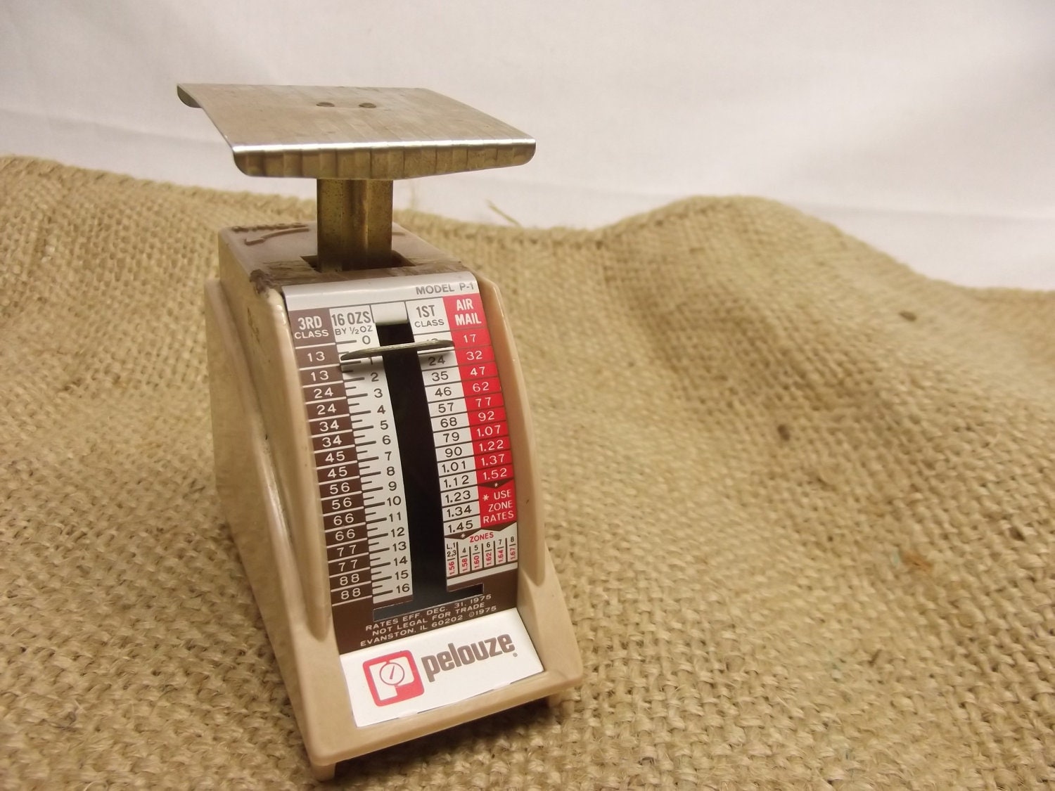 Vintage Pelouze Small Postal Scale 16 OZ 1 Lb Postage Cooking