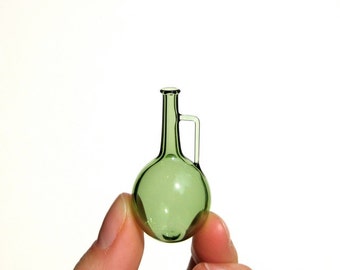 Miniature Jug in Green- Hand Blown Glass