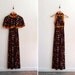 SALE////vintage 1960s maxi dress with matching capelot