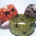 CLEARANCE 50% OFF Halloween Bracelet green with black spiders