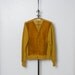 vintage 1950s men's mustard cardigan sweater