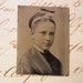 antique GEM tintype - girl with updo, hair ribbon - late 1800s, ferrotype - GTa87
