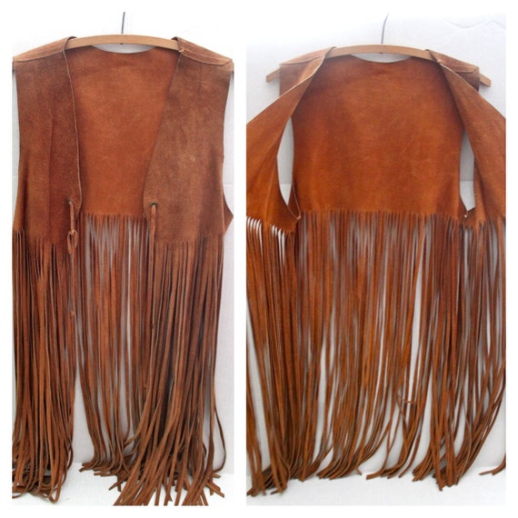 RESERVED LISTING // vintage 60s long fringe vest // music