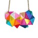 Geometric Necklace Neon Triangles and Modern Angles
