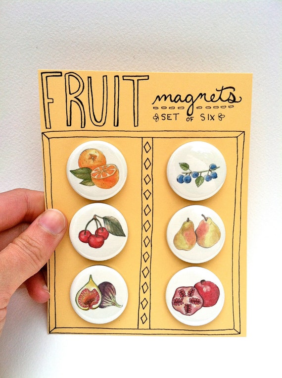 Fruit Magnets Set of 6