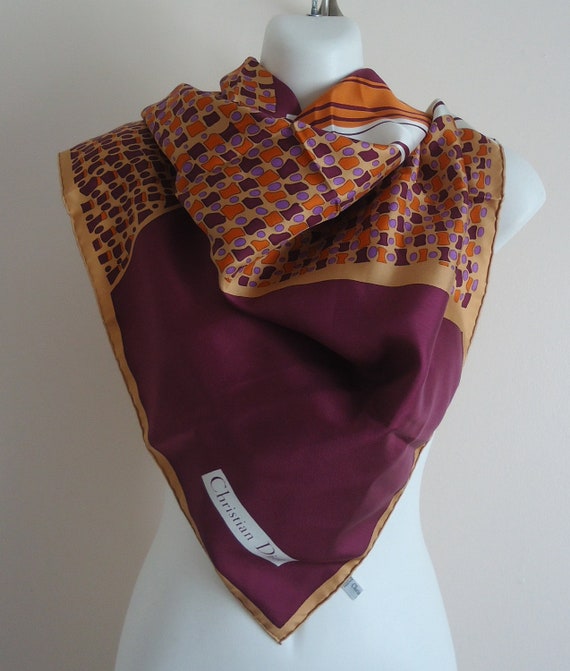christian dior satin scarf