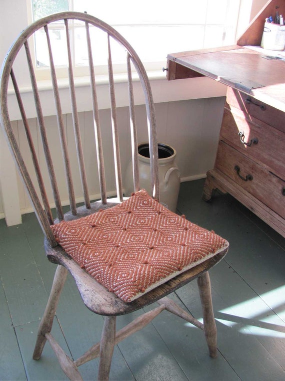 Items similar to Rustic Chair Seat Cushion Pillow Back Support Pad