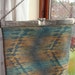 Edwardian to 1920s fabric bag on metal floral frame marked JEMCO for knitting or sewing work