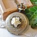 Pocket Watch Necklace White Bouquet