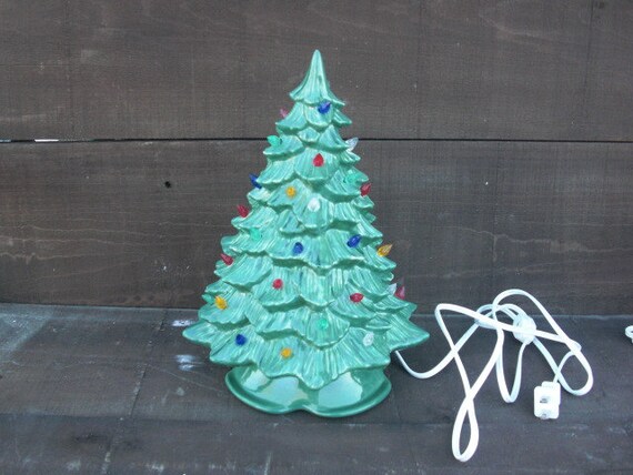 vintage style ceramic christmas tree with lights by inaglaze vintage style ceramic christmas tree with lights by inaglaze
