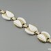 Vintage Eighties Bracelet Chunky Gold Tone & White Plastic
