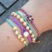 FREE SHIPPING Evil Eye Beaded Turquoise and Purple Bracelet Set