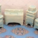 Ceramic Dollhouse Kitchen Furniture Set Vintage Japan