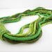 ON SALE 30% off - Scarf necklace loop scarf infinity neck wrap knit necklace women fashion green tones lime olive grass tagt team teamt