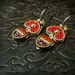 RESERVED for Victoria - Hot Tamale Micro Mosaic Earrings - Unique Red Earrings - Scarlet Tomato Fire Engine Red - Boho Bridesmaid Jewelry