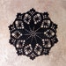 Black Lace Crochet Doily, New Victorian Style Home Decor, Table Accent