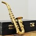 Antique Salesman Sample Miniature Saxaphone with Case