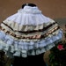 steampunk capelet, ruffles, capelet, shrug, layers and frills, gold metallic, jane austen, romance,cream, white lace,victorian,women fashion