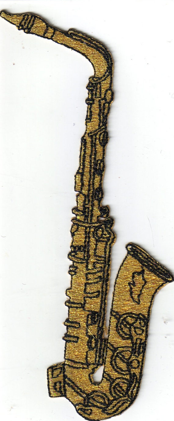 Saxophone Commercial Sewing Patch Applique