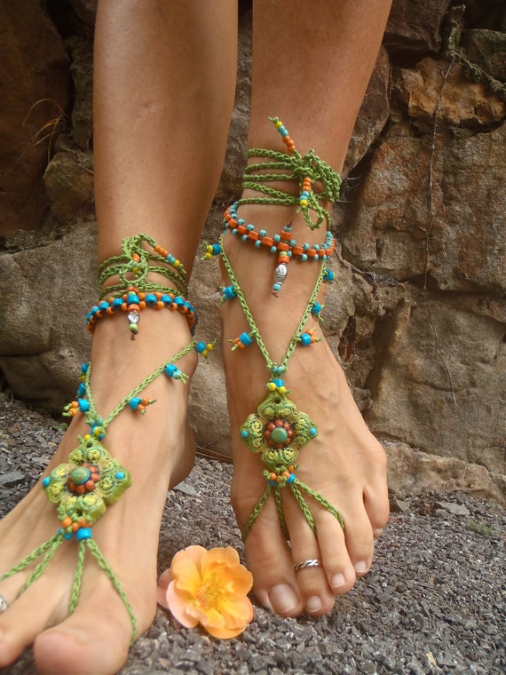 NEW Pistachio BAREFOOT SANDALS green Sandals Soleless shoes