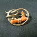Victorian Brooch Coral and 9 Karat Gold - Original