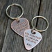 Custom Concert Date Guitar Pick Keychain in Handstamped Copper - Perfect Gift for the Music Lover