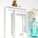 Modern Picture Frames White Wood Curio Shelves Large Shabby Chic Photo Open Wall Frames Painted in Glossy White Coastal Decor