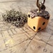 FREE SHIPPING vintage large bakelite dice filigree brass steampunk necklace