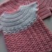 Crochet Baby Dress, Sweater Set Pink and White