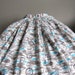 Vintage 1950s Full Skirt - Novelty Print Cotton Circle Skirt Boomerangs Aqua Gray XS / S