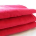 Vintage Bright Red Woven Cotton Fabric