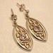 Vintage amethyst and sterling silver earrings. Celtic style