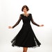 Vintage 1940s Lace Dress - 40s Cocktail Dress - Black Lace