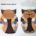Three Wise Owls Vintage Cut and Sew Fabric Panel