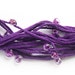 Multi Strand Necklace. Purple Fine Embroidery Cotton. Fire Polished Beads. Birdsnest Fiber Eco Friendly Fashion Jewelry.