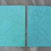 Pair of Tin Wall Hangings Beach Cottage Aqua & Turquoise Wall Decor