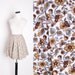 Vintage 1960s Autumn Tone Fall Mini Circle Cotton Skirt with Floral Acorn Pattern 0367