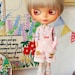Sugarbabylove - Pink overall set for Blythe