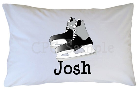 Ice Hockey Skate Pillow Case, Standard or Travel Il_570xn